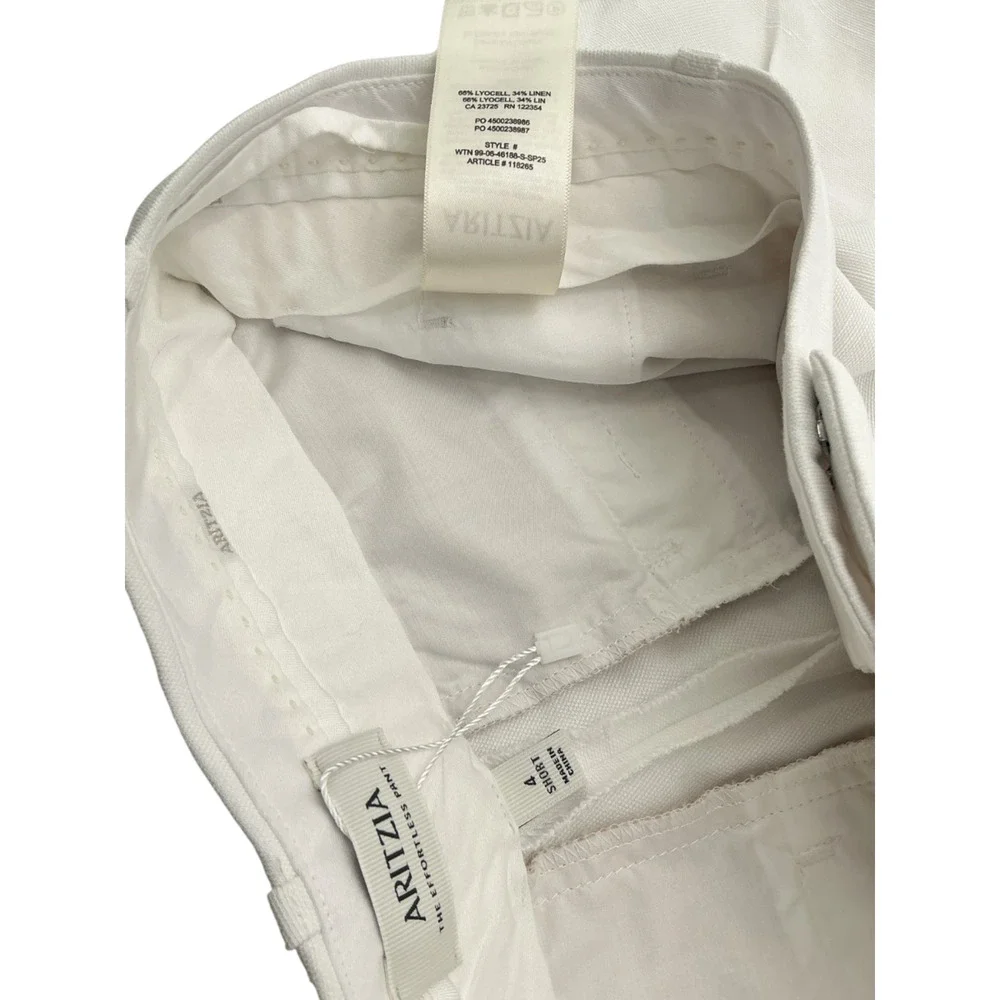 Aritzia The Effortless Pant Tailored Wide-Leg Trousers White Size 4